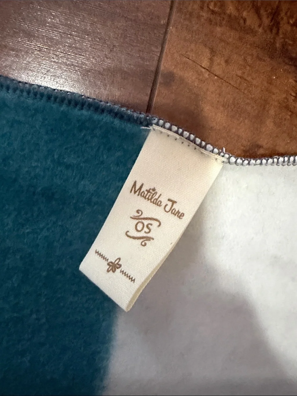 Matilda Jane Colorblock Knit Scarf in White, Aqua Blue, Pink, Gray, Yellow